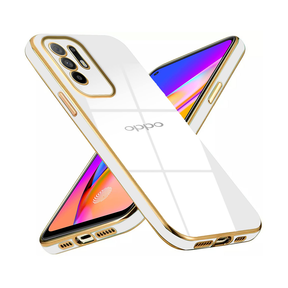 OPPO F19 PRO PLUS ULTRA-SHINE GOLD ELECTROPLATED LUXURIOUS  BACK CASE WITH CAMERA PROTECTION