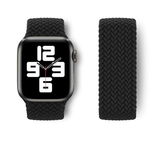 Braided Solo Loop Band For Apple iWatch Strap-Black