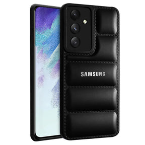 GALAXY M34 5G THE PUFFER EDITION BLACK BUMPER BACK CASE WITH LOGO