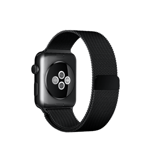 Metal Stainless Steel Adjustable Loop Strap Magnetic Band Compatible with Apple Watch Bands 42mm/44mm/45mm, iWatch Series-Black