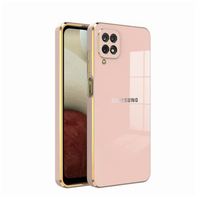 GALAXY F62 ULTRA-SHINE GOLD ELECTROPLATED LUXURIOUS  BACK CASE WITH CAMERA PROTECTION