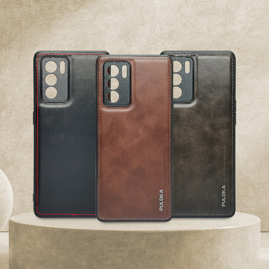 PULOKA GENUINE LEATHER CRAFTED LIMITED EDITION CASE For Oppo Reno 6 5G