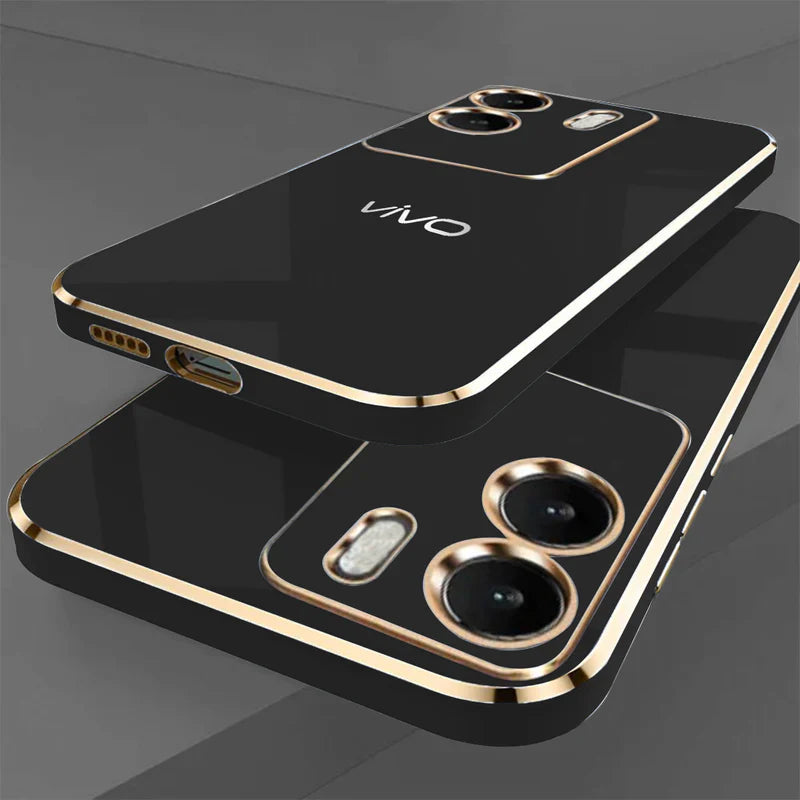 VIVO V29E 5G ULTRA-SHINE GOLD ELECTROPLATED LUXURIOUS BACK CASE WITH CAMERA PROTECTION