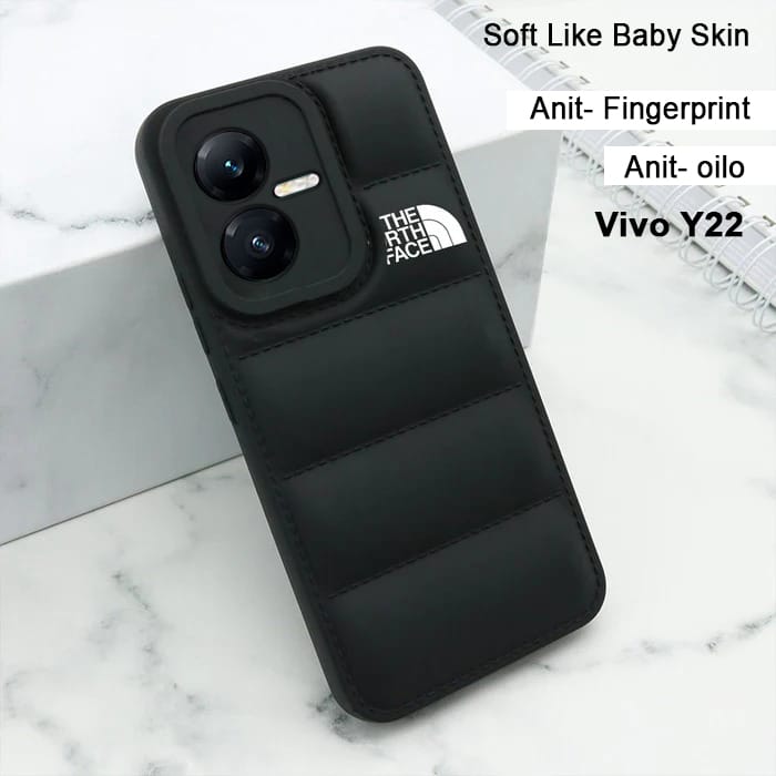 VIVO Y22 The North Face Puffer Edition Black Bumper Back Case