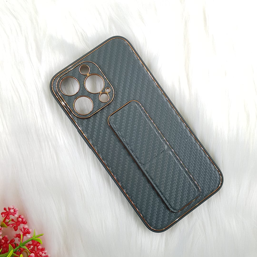 iPhone13/iPhone13 pro/iPhone 13 pro-max Carbon Leather with Back Stand case