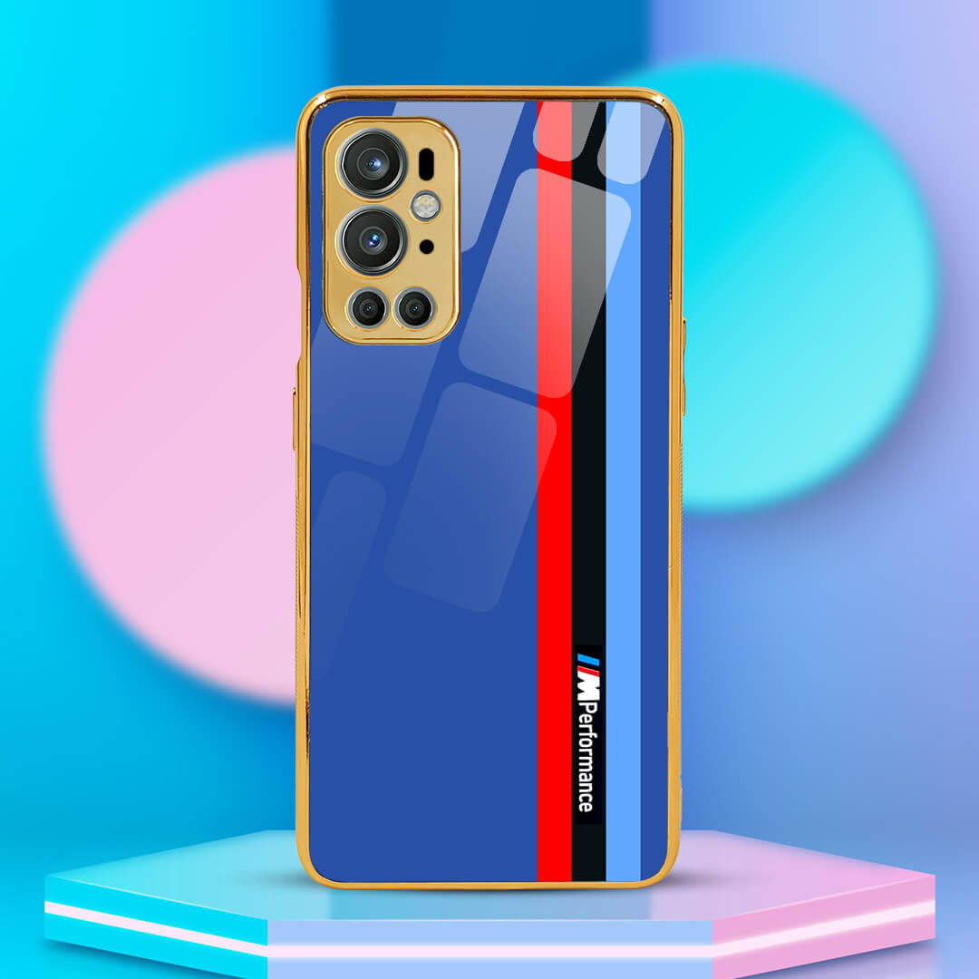 Classy Studio- OnePlus 9 Pro Blue Flawless Pattern Glass Protective Case/Cover