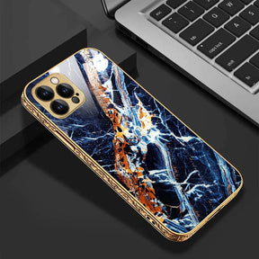 Classy Studio iPhone-12 pro max Cluster Pattern Protective Glass Back Cover/Case