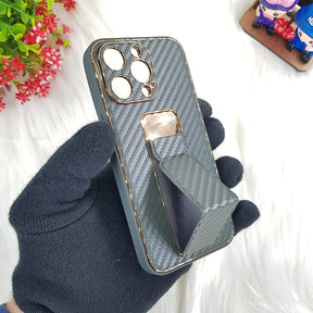 iPhone13/iPhone13 pro/iPhone 13 pro-max Carbon Leather with Back Stand case