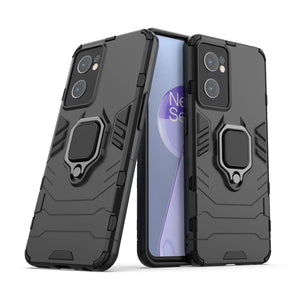 OPPO Reno 7 5G Black Panther Metal Bracket Shockproof Protective Back Case