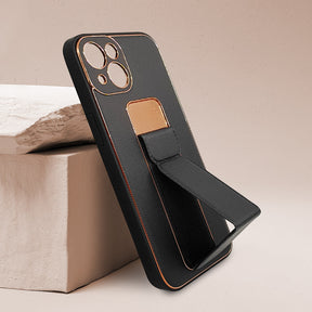 Classy Studio-iPhone 13/13 pro/13 pro max Luxe Design PU Leather Back Strap Protective Case/Cover