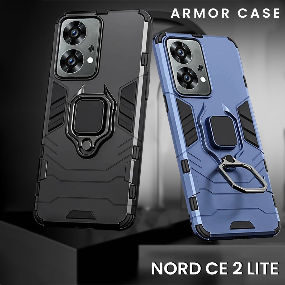 Oneplus Nord CE 2 Lite 5G Armour Iron Man Case With Kickstand