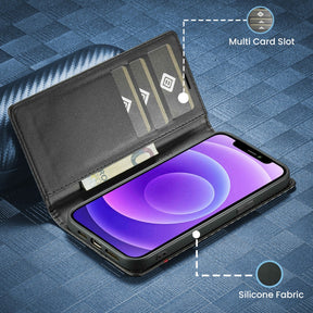 Galaxy S20 FE Retro PU Leather Card Slots Flip Stand Case With Magnetic Closure