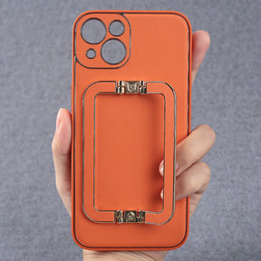 LUXE DESIGN PU LEATHER BACK CASE WITH BACK STAND FOR iPHONE 13/13 PRO/13 PRO MAX