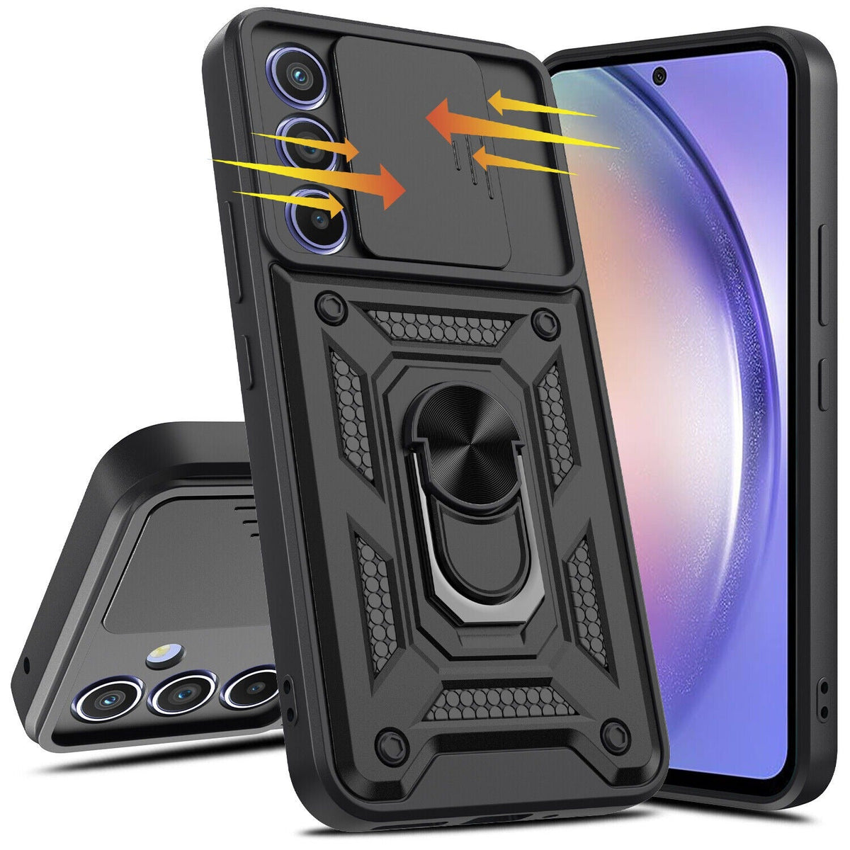 Galaxy A54 5g Armor Military-grade Case With Sliding Camera Cover & 360 Kickstand