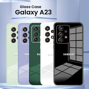 Galaxy A23 5G Luxurious Glass Case With Camera Protection Back Cover