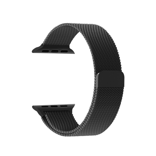 Metal Stainless Steel Adjustable Loop Strap Magnetic Band Compatible with Apple Watch Bands 42mm/44mm/45mm, iWatch Series-Black