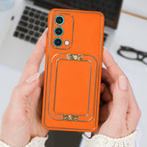 Classy Studio-OnePlus Nord CE 5G Luxe Design PU Leather Back Case With Back Stand(Orange)