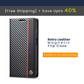Oppo Series Retro PU Leather Card Slots Flip Stand Case With Magnetic Closure