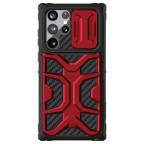 Galaxy S22 Ultra Nillkin Adventurer Shock Resistance Case Back Cover-Red